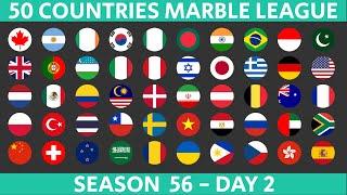 50 Countries Marble Race League Season 56 Day 2/10 Marble Race in Algodoo