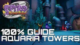 Spyro 2 Ripto's Rage (Reignited) 100% Guide AQUARIA TOWERS (ALL GEMS, ORBS...)