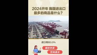 2024开年，我国进出口最多的商品是什么？机电、光伏、汽车？#外贸 #外贸企业 #出口 #外贸出口