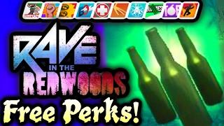 RAVE IN THE REDWOODS HOW TO GET FREE PERKS GUIDE! 5 PERKS AT ONCE TUTORIAL (Infinite Warfare Zombies