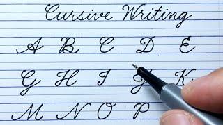 How to write English capital letters ABCD | Cursive writing A to Z | Cursive handwriting practice