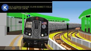 OpenBVE Fiction: K Train To Flatbush Avenue Via Fort Lee Local (R160A Alstom)