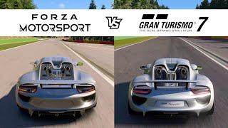 Forza Motorsport vs Gran Turismo 7 - Porsche 918 Spyder - FM8 vs GT7 Comparison