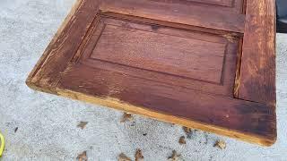 Antique wood doors refinish