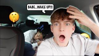 SLEEPING On The BACKSEAT Prank On My BOYFRIEND To See His REACTION! *HILARIOUS*