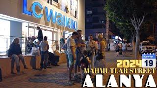 ALANYA MAHMUTLAR STREET TOUR 2024 ! ALANYA ANTALYA TURKEY HOLIDAY TURKEY TRAVEL 4K VIDEO