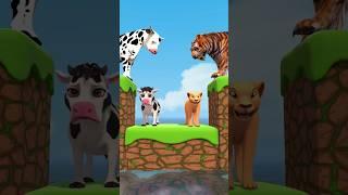 Knowledge vs Money? With Cartoon Cow vs Tiger What Do Choose? #Shorts #Cartoon #Viral #shortsfeed