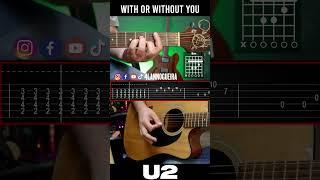 With Or Without You - U2 (Acoustic With Tabs) #shorts