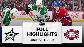 NHL Highlights | Stars vs. Canadiens | January 11, 2025