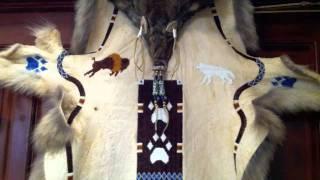 Spirit Wolf Robe by Lakota Artist Kevin Fast Horse