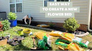 EASY WAY TO CREATE A NEW FLOWER BED