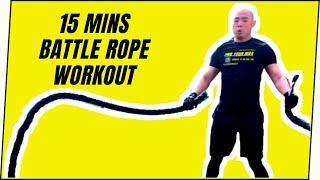 15 Minutes Beginner Battle Rope Workout at Home