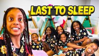 Best Friend Sleepover SURPRISE + Last to sleep wins $100 Prize ! 