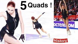 Alexandra Trusova lands 5 QUADS ! history