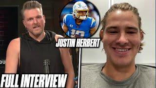 Justin Herbert Talks Cam Heyward Punch, Growing In His 2nd Year On The Pat McAfee Show