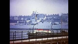 1960s/early 1970s DRAKE’S ISLAND & WARSHIP MOVEMENTS - NOTE! Railway intact on pier & sunken barge