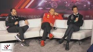 Team Principals Press Conference 2024 Las Vegas GP | Toto Wolff, Frederic Vasseur, Oliver Oakes