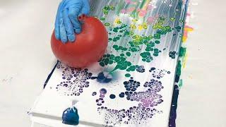 Acrylic Pour Swipe and Balloon Smash!