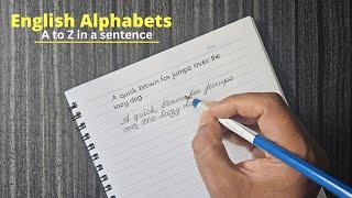 A to Z in a sentence | English Handwriting