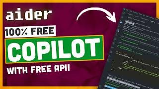 Aider Chat: Generate FULL-STACK Apps | 100% FREE Copilot based on Free API