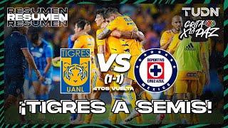 Resumen | Tigres (1)vs(1) Cruz Azul | Grita México C22 - 4tos | TUDN