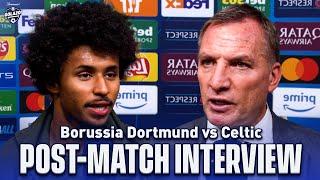 Brendan Rodgers, Karim Adeyemi & more | Dortmund vs Celtic | Post-Match Interview | CBS Sports