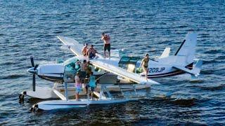 Turboprop Pontoon Boat! Cessna Caravan on Amphib Floats