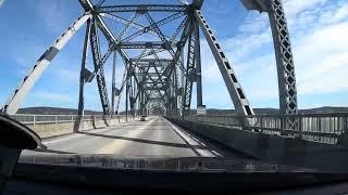 Rip Van Winkle Bridge drive over Hudson River New York USA