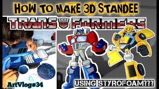 (Full Tutorial) How to make 3D Transformer Standee using Stryo?? | C21ArtwokrsTv | ArtVlog#34