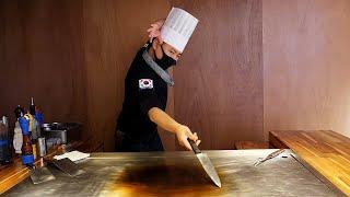 놀라운 기술! 한국의 철판요리 달인 몰아보기 / amazing skill! teppanyaki steak master collection - korean street food