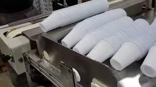 automatic plastic cup packaging machine ( Rotary Counter)  video take from Dubai factory