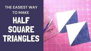 Easy Half Square Triangles Tutorial // The easiest way to make HST quilt blocks for beginners