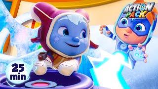 Ice Cold | Action Pack | Family Time! ‍‍ | MOONBUG KIDS | Family Cartoons