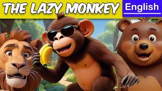 The LAZY MONKEY! | Fairy Tales @Qdad#qdad #qdadstories #fairytales