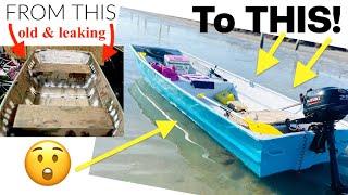 Jon Boat Restoration w Spray Paint & Flex Seal. THE BIG REVEAL!