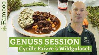 Wildgulasch einfach zubereitet von Koch Cyrille Faivre | Genuss-Session