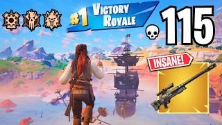 115 Elimination CAPTAIN JACK SPARROW Solo vs Squads WINS Gameplay (FORTNITE CHAPTER 5 SEASON 3)!