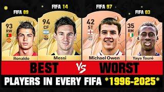 BEST VS WORST Football Players In Every FIFA Game!  ft. Ronaldo, Messi, Toure… etc