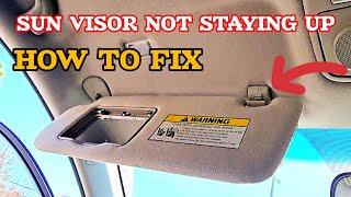 How To Keep Sun Visor From Falling Down DIY FIX