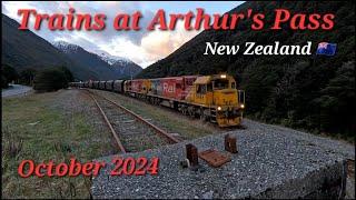 Kiwi Rail Action at Arthur's Pass New Zealand 2024