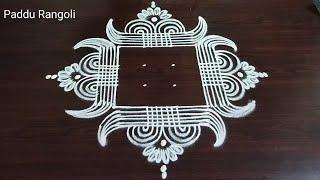 Sravana Masam Muggulu 4x4 dots Festival Rangoli  Latest Dhanurmasam Muggulu  Paddu Rangoli