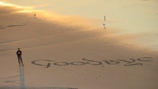 Satisfying Beach Calligraphy I - Drone footage