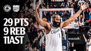 James Harden CLUTCH 29 PTS, 9 REB, 11 AST in Win Over Kings Highlights | LA Clippers