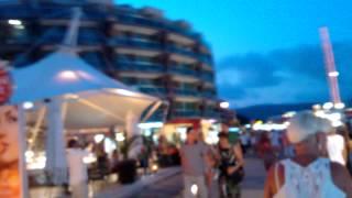 Night walk in the center of Sunny Beach