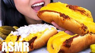 ASMR GIANT CHEESY SPICY CHILI HOT DOG from 7-ELEVEN | ASMR Phan