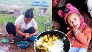 Jonson eating yummy meal II Mom Jina Cooking & feeding Jonson@pastorallifeofnepal