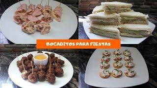 BOCADITOS O APERITIVOS PARA REUNIONES O FIESTAS FÁCILES, RÁPIDOS Y DELICIOSOS | Yaely Ortiz