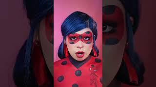 Después le hago dúo con chat noir 🫣‍⬛ #makeup #cosplay #ladybug