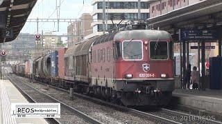 2018-04 [HD] Bahnhof Pratteln on the platform - freight train paradise!