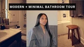 MODERN + MINMAL BATHROOM TOUR 2022 | PRIMARY + GUEST BATHROOM | SIGNED ANDREA